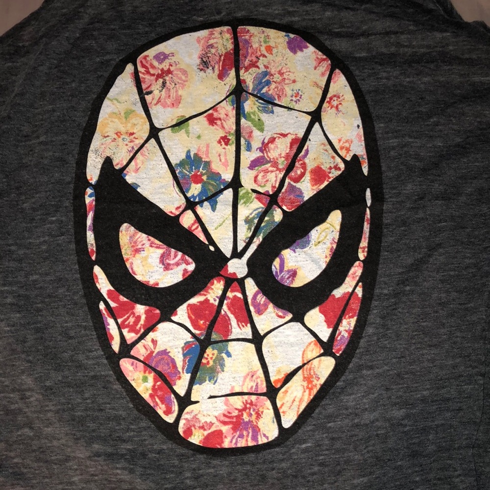 Floral Spider-Man tank top